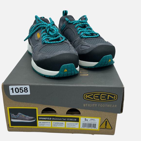 Keen Utility Women's Springfield Aluminum Toe Safety Shoe in Grey Size 5M - Picture 9 of 9